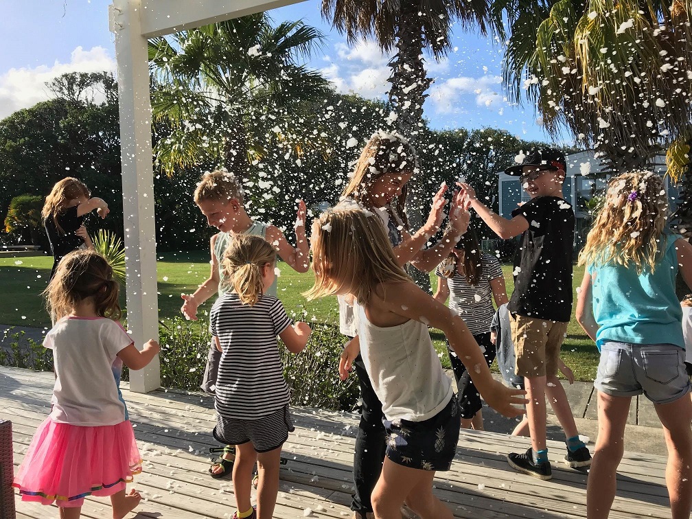 Bubbles.Children playing