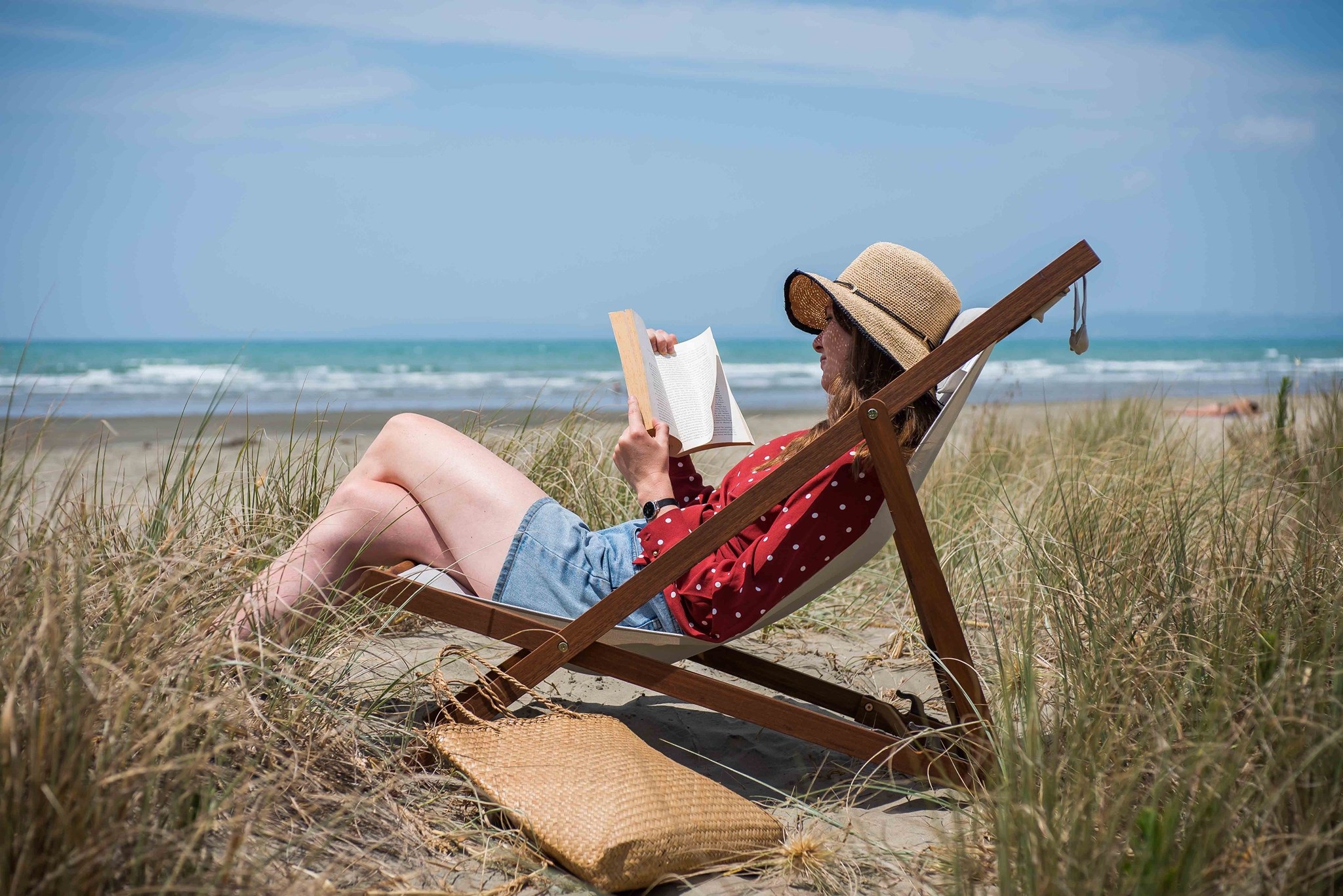 Deckchair on Beach.Reading 2